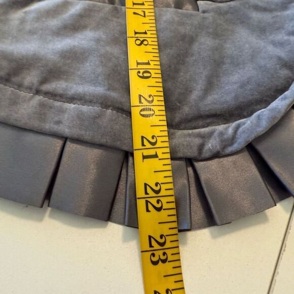 White House Black Market Silver Velvet/Satin Jacket Sz 8 Victorian, Castlecore - Picture 12 of 16